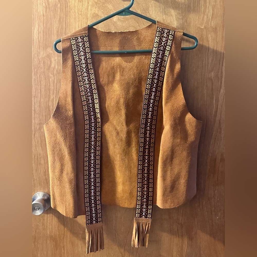 Vintage Suede Native American Vest